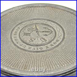 Antique Round Usn United States Navy Dont Give Up The Ship CIVIL War Shaving Box