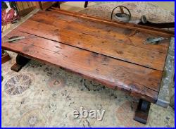 Antique Ships Hatch Cover Nautical Coffee Table Heavy 59 X 27