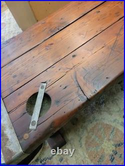 Antique Ships Hatch Cover Nautical Coffee Table Heavy 59 X 27