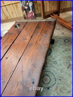 Antique Ships Hatch Cover Nautical Coffee Table Heavy 59 X 27