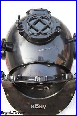 Antique Solid Brass & Morse U. S Navy Mark Diving Divers Helmet Christmas Gift
