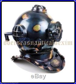 Antique U. S Navy Brass Divers Diving Helmet Deep sea Scuba Mark V FULL SIZE gift
