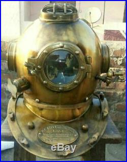 Antique U. S. Navy Diver Vintage Diving Helmet Mark V Deep Water Decor Style Gift