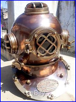 Antique U. S Navy Diving Helmet Mark V Deep Sea Divers Helmet Vintage Replica 18
