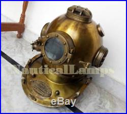 Antique U. S Navy Mark V Divers Diving Helmet Scuba Decorative Vintage SCA Gift