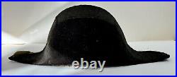 Antique US Navy Officers Bicorn Hat Felt With Carry Case Joseph Starkey