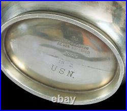 Antique Usn United States Navy Reed & Barton Silver Soldered 16oz Coffee Creamer