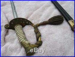 Antique Vintage U. S. Navy USN Naval Officer Sword Engraved T. A. WYNER
