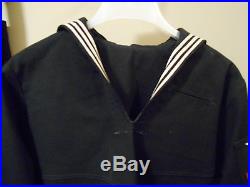 Antique Vintage World War II Navy Dress Blues Uniform, Jumper, Pants And Tie
