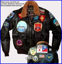 As Seen Movie Top Gun Maverick Usn G1 Flight Jacket 19 Patch Set Not Cheap Copy