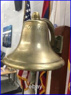 Authentic Five Pound Silicon Bronze United States Navy Ship's Bell, Polished