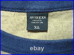 Avirex Long Sleeve T-Shirt Back Print Usn Khaki Xl Men'S