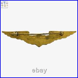 Bb&b Wwi Aviator Wings Flight Instructor Civilian Pilot Navy Air Corps Bronze