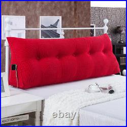 Bed Rest Wedge Reading Pillow Bolster Triangular Headboard Daybed Back Cushion