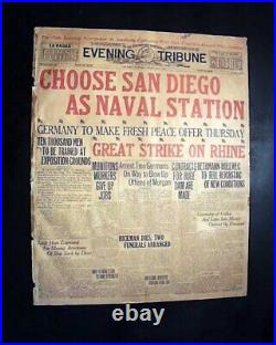 Best United States Navy Pick San Diego California as Pacific Base 1917 Newspaper