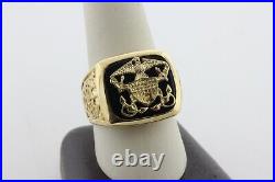 Bradford BGE Gold Over Sterling Silver 925 US Navy Valor & Glory Ring Size 11