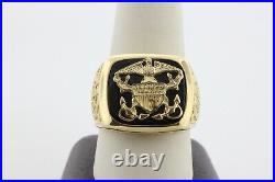 Bradford BGE Gold Over Sterling Silver 925 US Navy Valor & Glory Ring Size 11