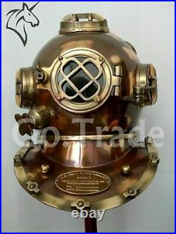 Brass Boston Scuba Marine Diving Helmet Deep Sea Morse Diver Navy Antique Marine
