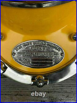 Brass Yellow Diving Helmet Silver Navy Mark VI Scuba Deep Marine Divers Helmet
