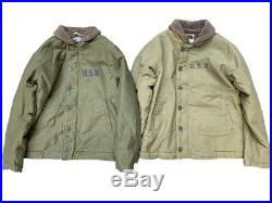 Bronson Deck Jacket USN N-1 Mens Cotton Navy Coat Vintage Slim Fit NAVY Parka