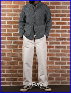 Bronson USN Hickory Stripe Work Jacket 10.5oz Men's Shawl Collar Jacket Onewash