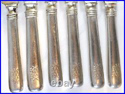 C. 1900 US Navy Silverplated Officers' Mess Cutlery Rare Threaded Oval Pat