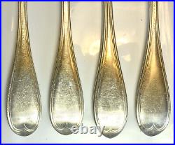 C. 1900 US Navy Silverplated Officers' Mess Cutlery Rare Threaded Oval Pat