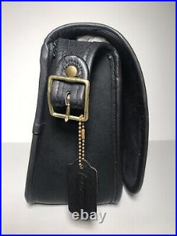 COACH Vintage Classic Shoulder Bag Navy / Black 9170 Made in NYC Rehabbed