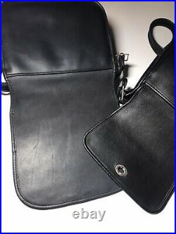 COACH Vintage Classic Shoulder Bag Navy / Black 9170 Made in NYC Rehabbed