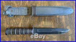 Camillus USN Mark 2 WWII era knife and scabbard