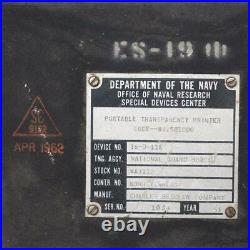 Charles Beseler Co. US Navy Vintage 1953 Portable Transparency Printer USN