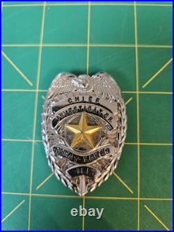 Chief Investigator Badge NAVSTA Great Lakes IL Navy USN Training Base BOOT CAMP