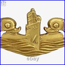 Cold War U. S. Navy Submarine Warfare Dolphins Badge Officer Hilborn Hamburger