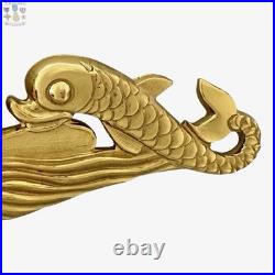 Cold War U. S. Navy Submarine Warfare Dolphins Badge Officer Hilborn Hamburger