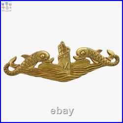 Cold War U. S. Navy Submarine Warfare Dolphins Badge Officer Hilborn Hamburger
