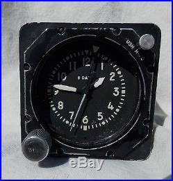 Cold War USAF USN USMC 8 Day Aircraft Clock, Keeps Great Time