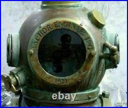 Copper Morse Antique Brass Boston Scuba SCA Divers Diving Helmet US Navy Helmet