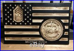 Customize It USMC USN FLAG WALL SAFE GUN CONCEALED HIDDEN CABINET RFID