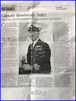 DSC Winners Royal Navy Officers' WW2 Cap. Bates. Scharnhorst