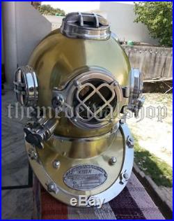 Decorative U. S Navy Mark V Sea Vintage old Diving Divers Helmet Scuba Replica
