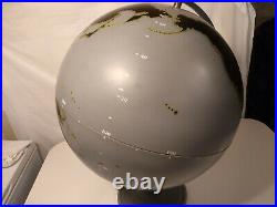 Denoyer Geppert Globe 24 Metal Navy Gray Vintage 1940s Mint Condition