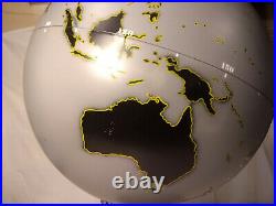 Denoyer Geppert Globe 24 Metal Navy Gray Vintage 1940s Mint Condition