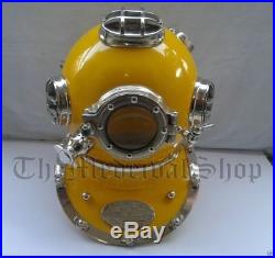Diving Divers Solid Steel Helmet Antique Mark V U. S Navy Vintage Divers Gift