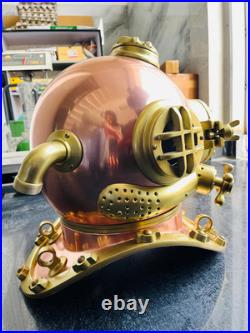 Diving Helmet Deep Sea Diving Helmet Mark V Diving Helmet Copper Brass antique D