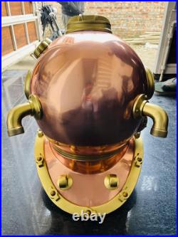 Diving Helmet Deep Sea Diving Helmet Mark V Diving Helmet Copper Brass antique D