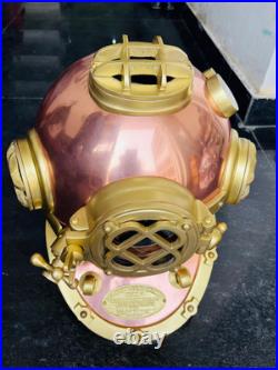 Diving Helmet Deep Sea Diving Helmet Mark V Diving Helmet Copper Brass antique D