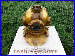 Diving Helmet Mark V Deep Water Decor Antique U. S. Navy Diver Vintage Style Gift