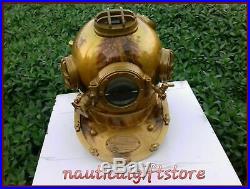 Diving Helmet Mark V Deep Water Decor Antique U. S. Navy Diver Vintage Style Gift