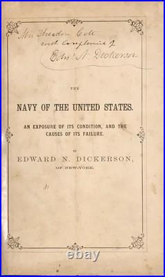 Edward N DICKERSON / NAVY OF THE UNITED STATES An Exposure of Its Condition