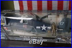 Elite Force BBI WWII U. S. Navy F6F Shark Mouth HELLCAT 1/18 Scale Airplane/Pilot
